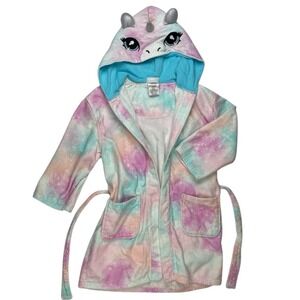 Saint Eve Kids Hooded Terry‎ Swim Beach Cover Up Unicorn Robe Girls Medium 10-12
